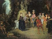 Jean-Antoine Watteau Love in the French Theatre Germany oil painting artist